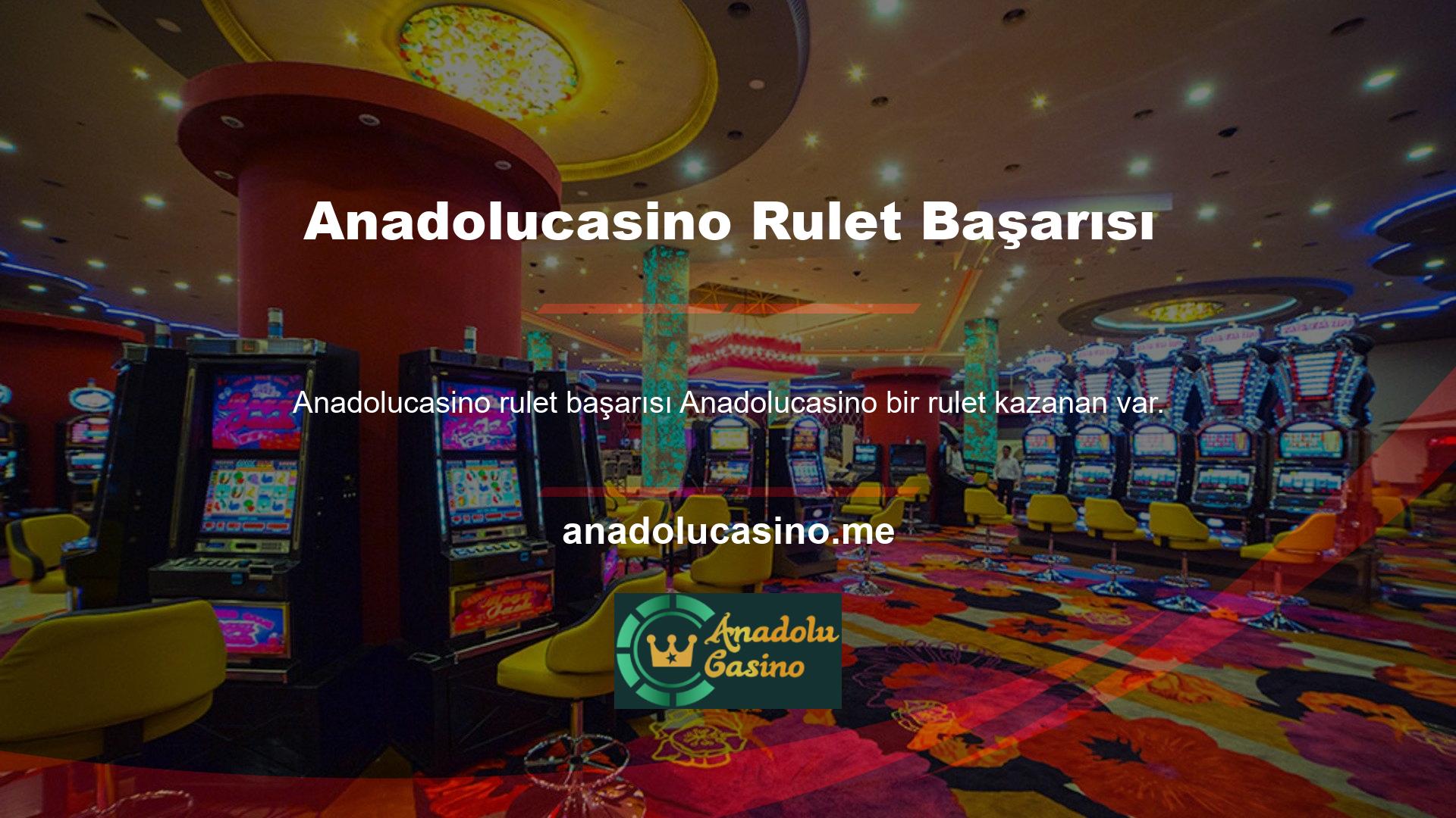 Anadolucasino Live casino oyununda belirli bir rulet seçimi kazanma şansınız var