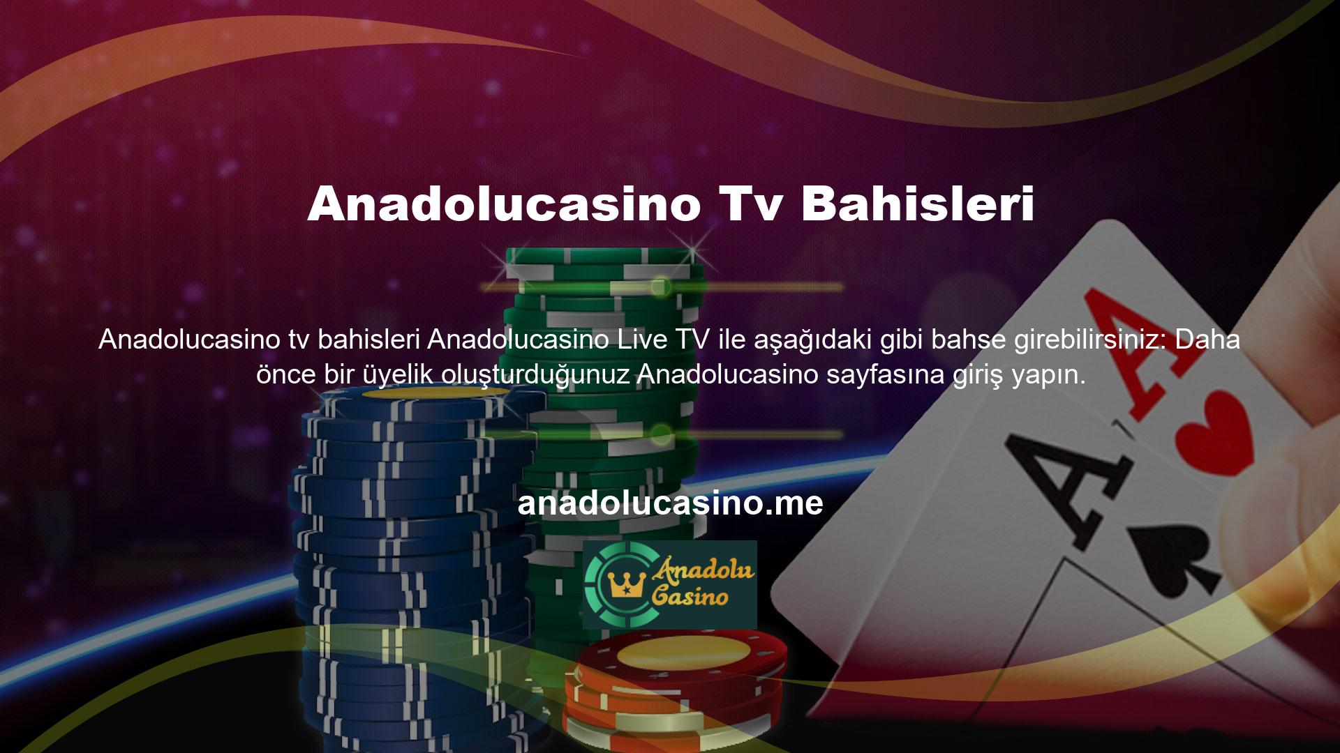 Canlı TV bölümüne geçin ve maçı istediğiniz kategoride açın
